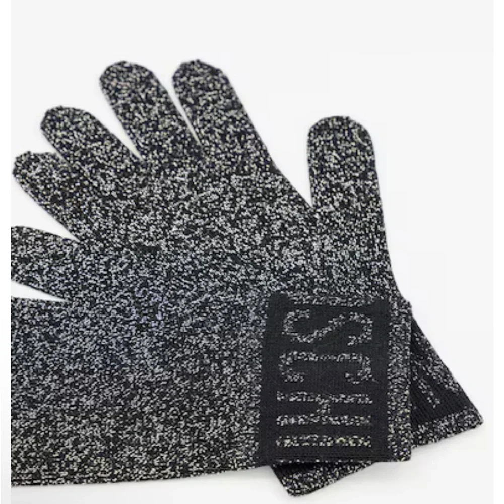 Moschino Wool-containing glitter gloves